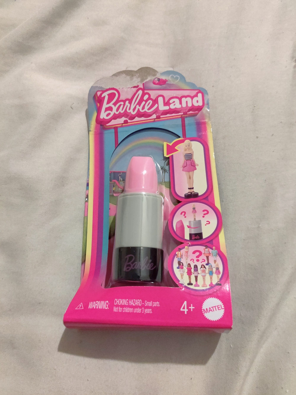 Barbie Mini Barbieland Pink Lipstick Container & Mystery 1.5" Doll (See Pics)